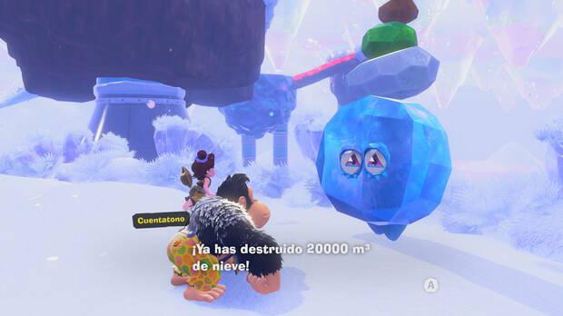 Donkey Kong Bananza - Ubicación del plátano 50 en Estrato del glaciar