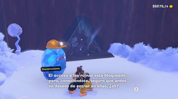 Donkey Kong Bananza - Ubicación del plátano 45 en Estrato del glaciar