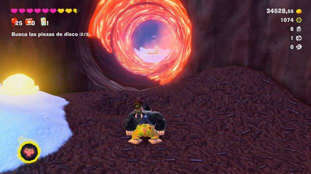 Donkey Kong Bananza - Ubicación del plátano 56 en Estrato del glaciar