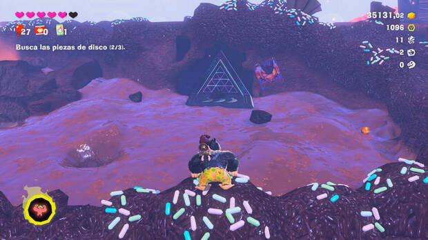 Donkey Kong Bananza - Ubicación del plátano 53 en Estrato del glaciar