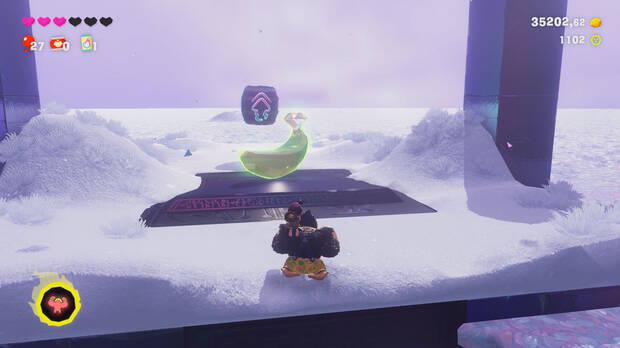 Donkey Kong Bananza - Ubicación del plátano 54 en Estrato del glaciar