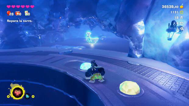 Donkey Kong Bananza - Ubicación del plátano 32 en Estrato del glaciar