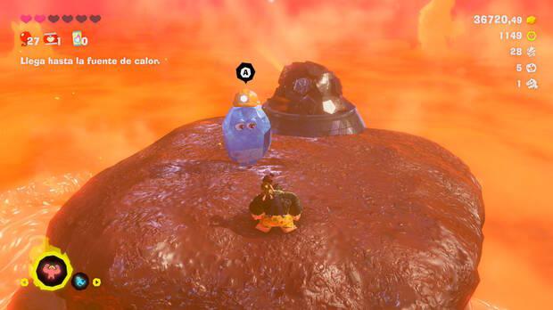 Donkey Kong Bananza - Ubicación del plátano 78 en Estrato del glaciar