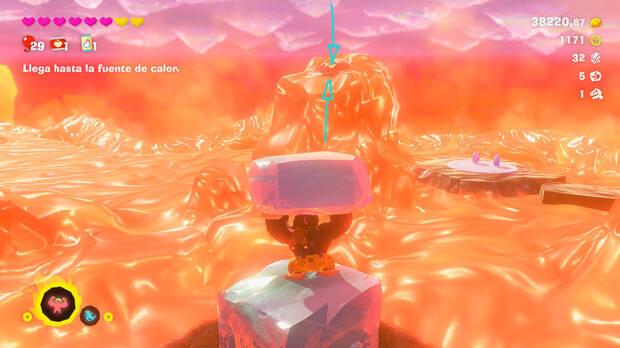 Donkey Kong Bananza - Ubicación del fósil insecto en ámbar 10 en Estrato del glaciar