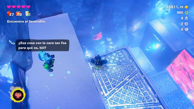 Donkey Kong Bananza - Ubicación del fósil insecto en ámbar 03 en Estrato del glaciar