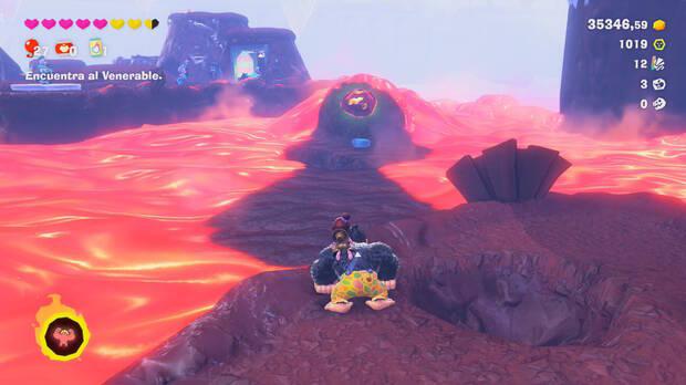 Donkey Kong Bananza - Ubicación del fósil insecto en ámbar 06 en Estrato del glaciar