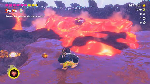Donkey Kong Bananza - Ubicación del fósil insecto en ámbar 08 en Estrato del glaciar