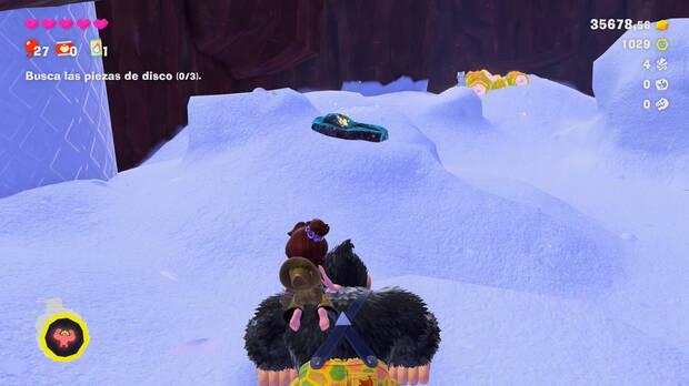 Donkey Kong Bananza - Ubicación del fósil Lirio de mar 38 en Estrato del glaciar