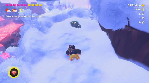 Donkey Kong Bananza - Ubicación del fósil Lirio de mar 39 en Estrato del glaciar