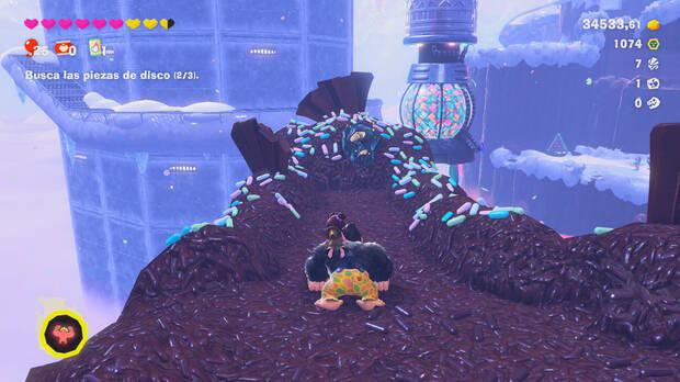 Donkey Kong Bananza - Ubicación del fósil Lirio de mar 41 en Estrato del glaciar