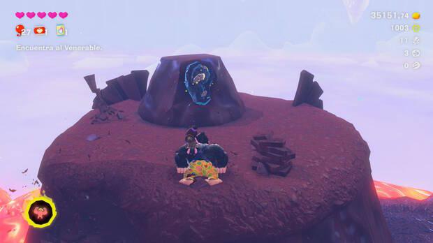 Donkey Kong Bananza - Ubicación del fósil Lirio de mar 35 en Estrato del glaciar