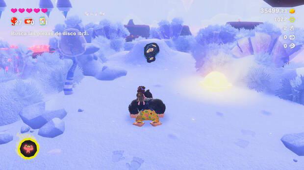 Donkey Kong Bananza - Ubicación del fósil Lirio de mar 36 en Estrato del glaciar