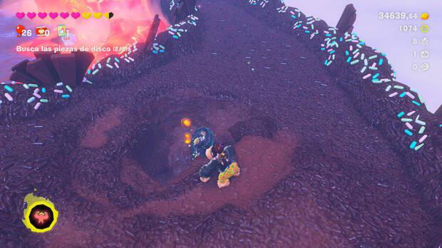 Donkey Kong Bananza - Ubicación del fósil Lirio de mar 42 en Estrato del glaciar