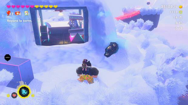 Donkey Kong Bananza - Ubicación del fósil Lirio de mar 48 en Estrato del glaciar