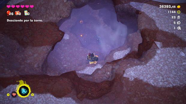 Donkey Kong Bananza - Ubicación del fósil Lirio de mar 50 en Estrato del glaciar