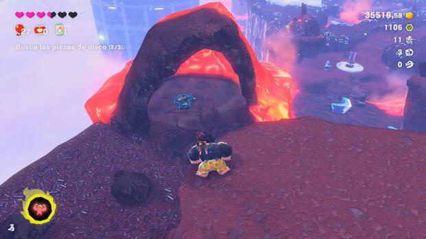Donkey Kong Bananza - Ubicación del fósil Lirio de mar 45 en Estrato del glaciar