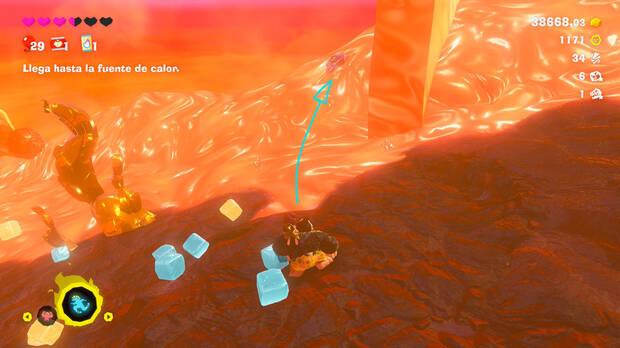 Donkey Kong Bananza - Ubicación del fósil Lirio de mar 61 en Estrato del glaciar