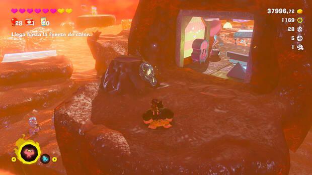 Donkey Kong Bananza - Ubicación del fósil Lirio de mar 55 en Estrato del glaciar