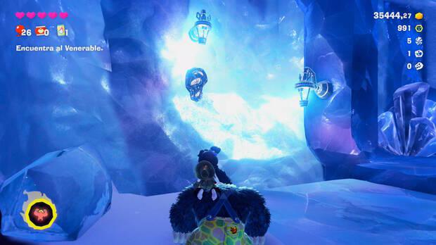 Donkey Kong Bananza - Ubicación del fósil Lirio de mar 22 en Estrato del glaciar