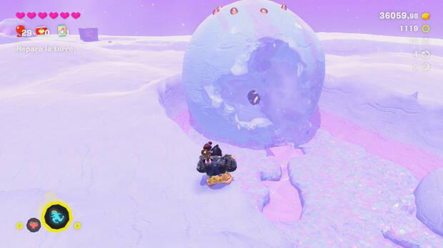 Donkey Kong Bananza - Ubicación del fósil Lirio de mar 27 en Estrato del glaciar