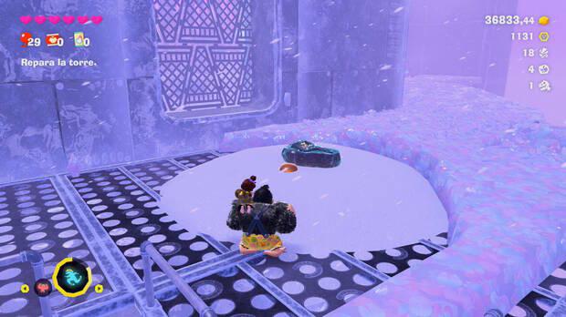 Donkey Kong Bananza - Ubicación del fósil Lirio de mar 29 en Estrato del glaciar