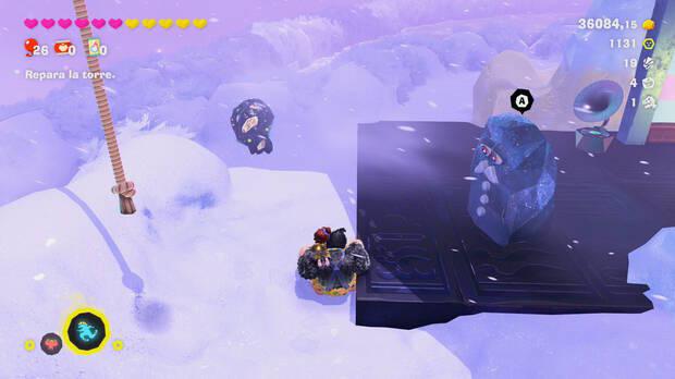 Donkey Kong Bananza - Ubicación del fósil Lirio de mar 30 en Estrato del glaciar