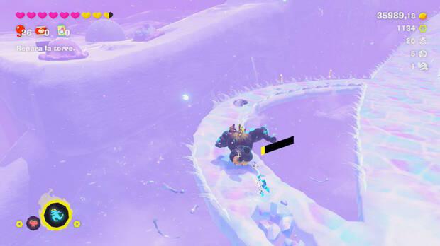 Donkey Kong Bananza - Ubicación del fósil Lirio de mar 31 en Estrato del glaciar