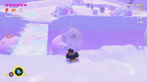 Donkey Kong Bananza - Ubicación del fósil Lirio de mar 26 en Estrato del glaciar