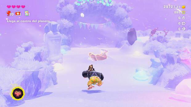 Donkey Kong Bananza - Ubicación del plátano 01 en Estrato del glaciar