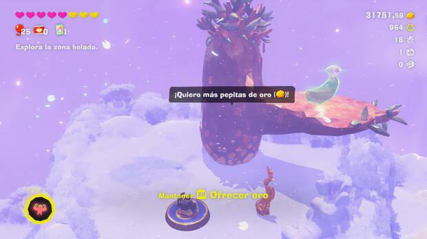 Donkey Kong Bananza - Ubicación del plátano 17 en Estrato del glaciar