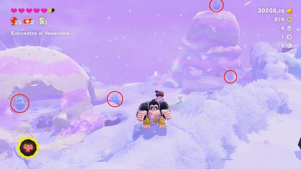 Donkey Kong Bananza - Ubicación del plátano 20 en Estrato del glaciar
