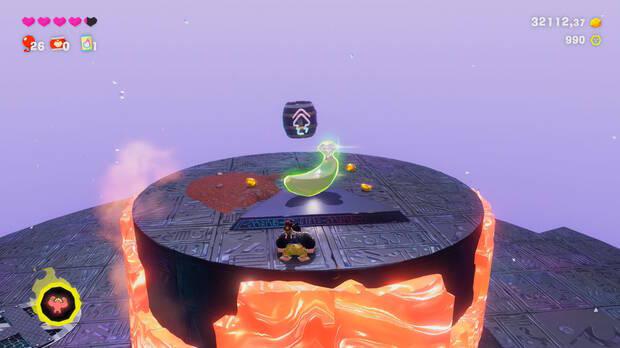 Donkey Kong Bananza - Ubicación del plátano 14 en Estrato del glaciar