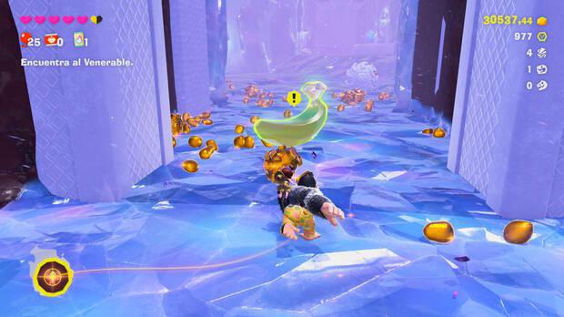 Donkey Kong Bananza - Ubicación del plátano 23 en Estrato del glaciar