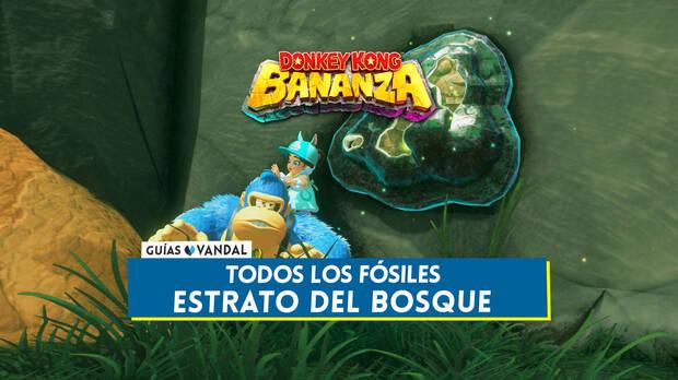 Donkey Kong Bananza - Todos los fósiles de Estrato del bosque y cómo conseguirlos