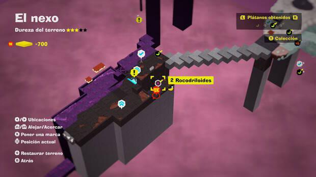 Donkey Kong Bananza - Localización en el mapa del plátano 11 en El nexo