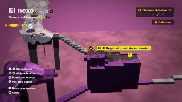 Donkey Kong Bananza - Localización en el mapa del plátano 09 en El nexo