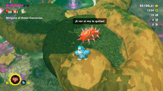 Donkey Kong Bananza - Ubicación del fósil Castor 14 en Estrato del bosque
