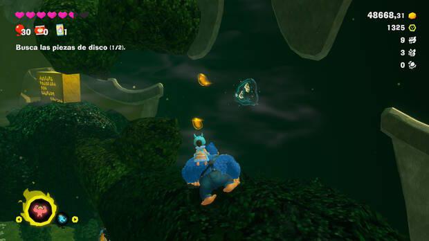 Donkey Kong Bananza - Ubicación del fósil Castor 21 en Estrato del bosque