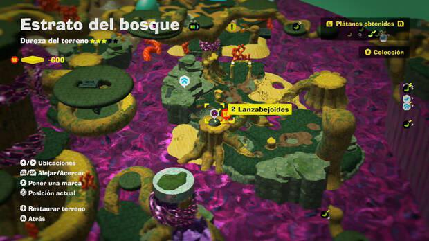 Donkey Kong Bananza - Localización en el mapa del plátano 07 en Estrato del bosque