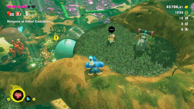 Donkey Kong Bananza - Ubicación del plátano 22 en Estrato del bosque