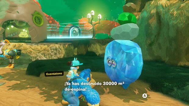 Donkey Kong Bananza - Ubicación del plátano 15 en Estrato del bosque
