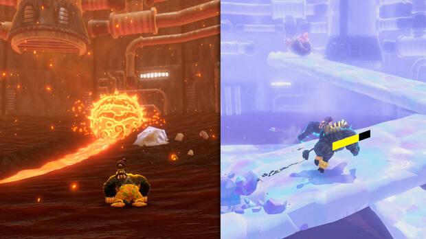 Donkey Kong Bananza - Estrategia para derrotar al jefe Inflamonita
