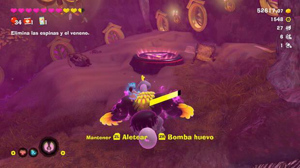 Donkey Kong Bananza - Ubicación del plátano 81 en Estrato del bosque