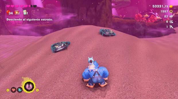 Donkey Kong Bananza - Ubicación del fósil Castor 59 y 60 en Estrato del bosque