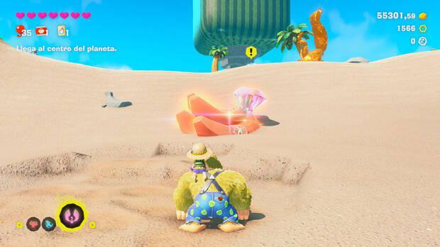Donkey Kong Bananza - Ubicación del plátano 01 en Estrato del resort
