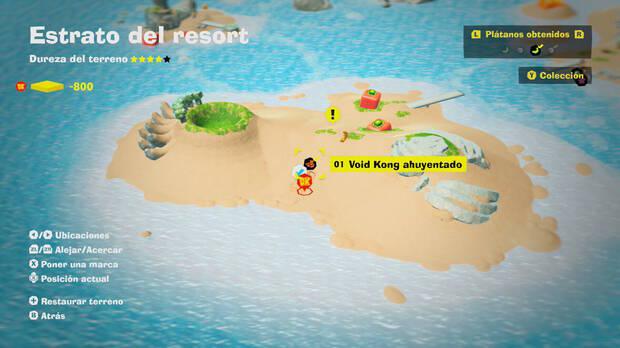 Donkey Kong Bananza - Localización en el mapa del plátano 01 en Estrato del resort