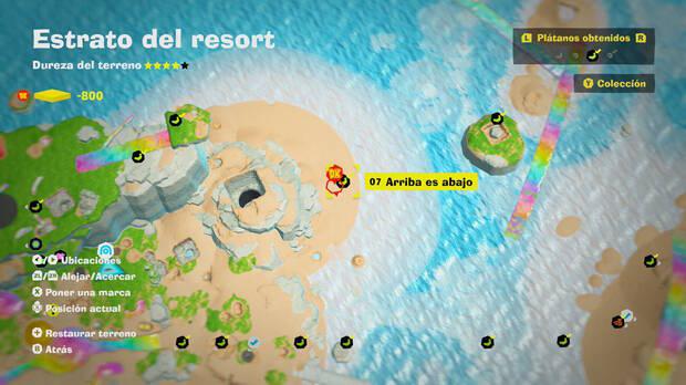 Donkey Kong Bananza - Localización en el mapa del plátano 07 en Estrato del resort