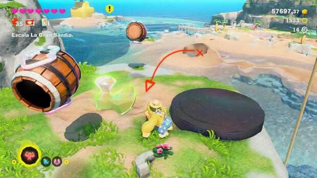 Donkey Kong Bananza - Ubicación del plátano 21 en Estrato del resort