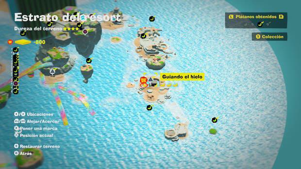 Donkey Kong Bananza - Localización en el mapa del plátano 26 en Estrato del resort