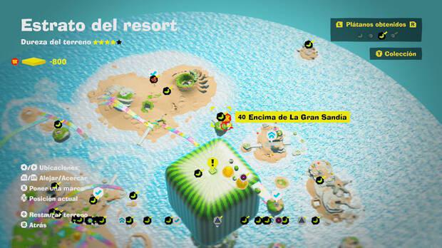 Donkey Kong Bananza - Localización en el mapa del plátano 40 en Estrato del resort